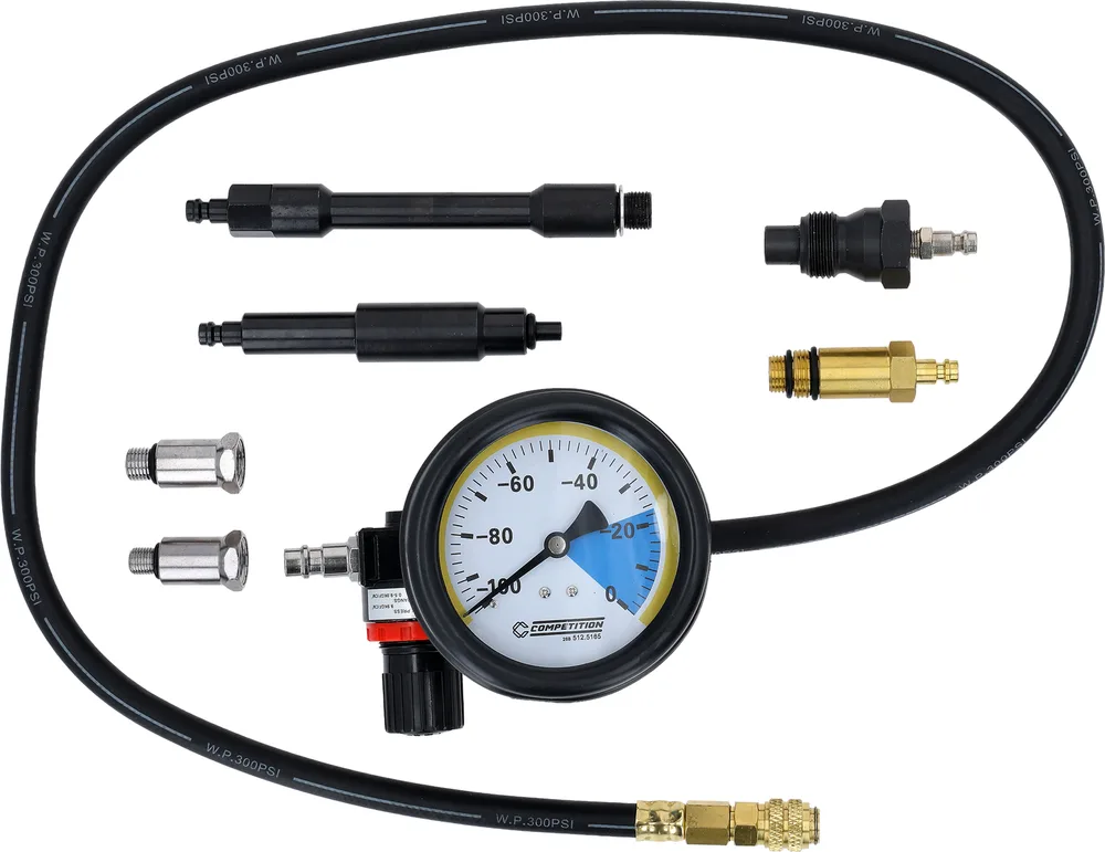 COMPETITION Sada na meranie úniku tlaku pre benzínové a naftové motory, 7-dielna KS Tools 512.5165
