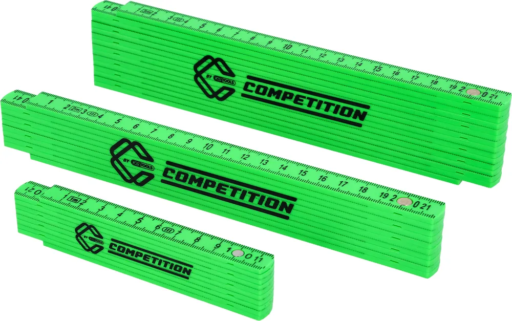 COMPETITION súprava plastových skladacích metrov, 3-dielna KS Tools 512.0505