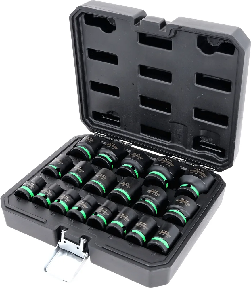 COMPETITION súprava silových šesťhranných nástrčných orechov 1/2", krátkych, 19-dielna KS Tools 512.0919