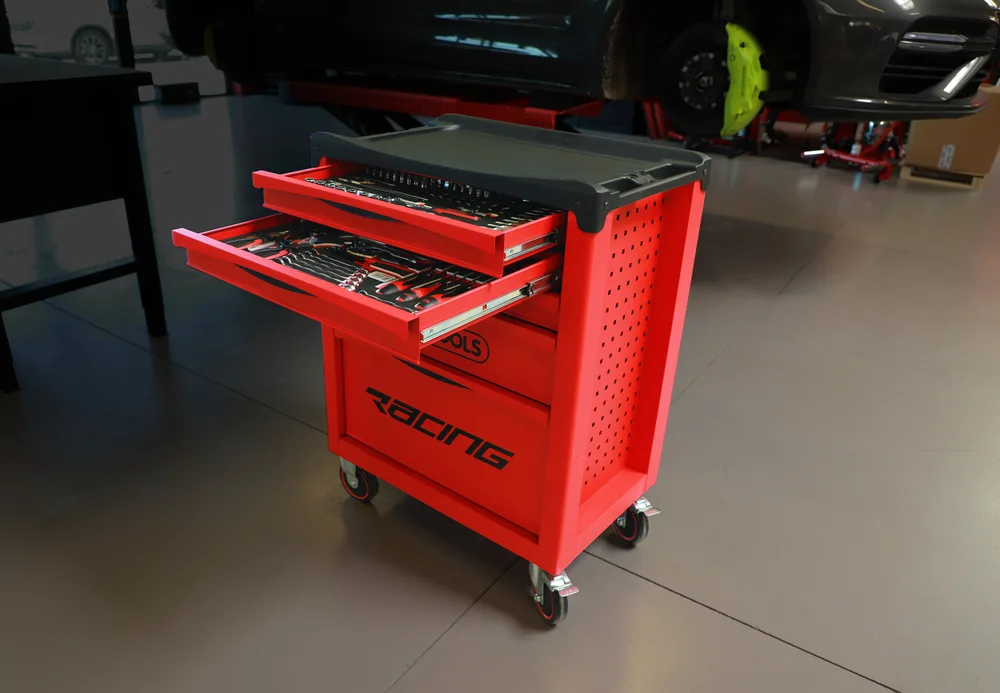 Dielenský vozík RACING s 5 zásuvkami a 184 dielmi náradia KS Tools 855.5184