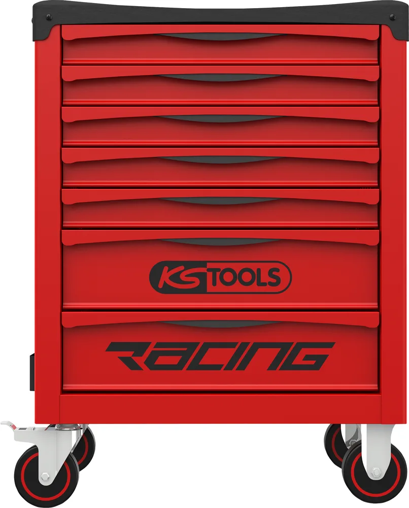 Dielenský vozík RACING s 7 zásuvkami a 158 dielmi náradia KS Tools 855.7158