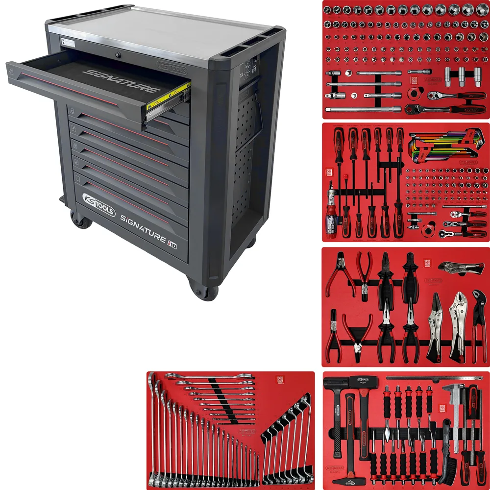 Dielenský vozík SIGNATURE i10 s 279 dielmi náradia v 5 zásuvkách KS Tools 882.1279