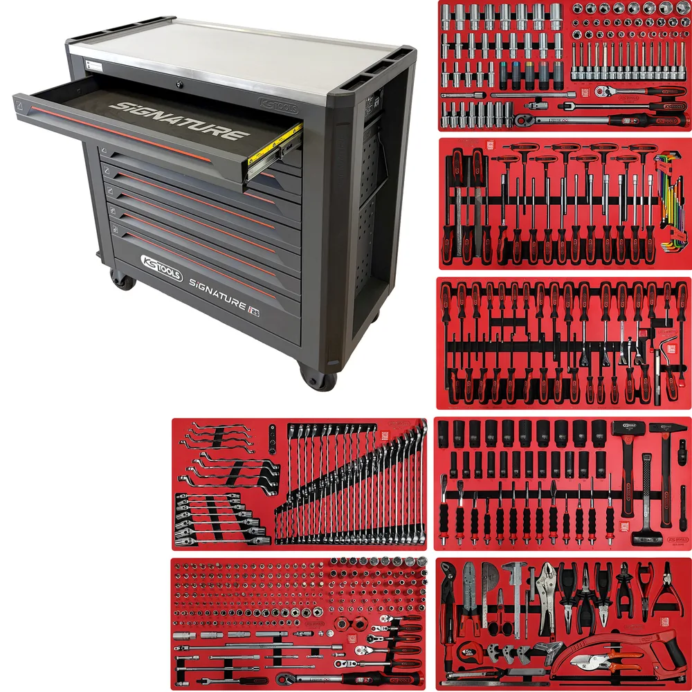 Dielenský vozík SIGNATURE i25 s 510 dielmi náradia v 7 zásuvkách KS Tools 882.2510