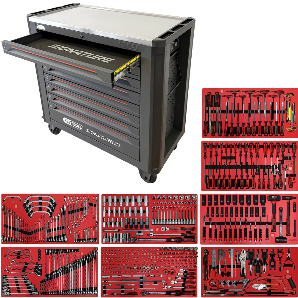 Dielenský vozík SIGNATURE i25 s 564 dielmi náradia v 8 zásuvkách KS Tools 882.2564