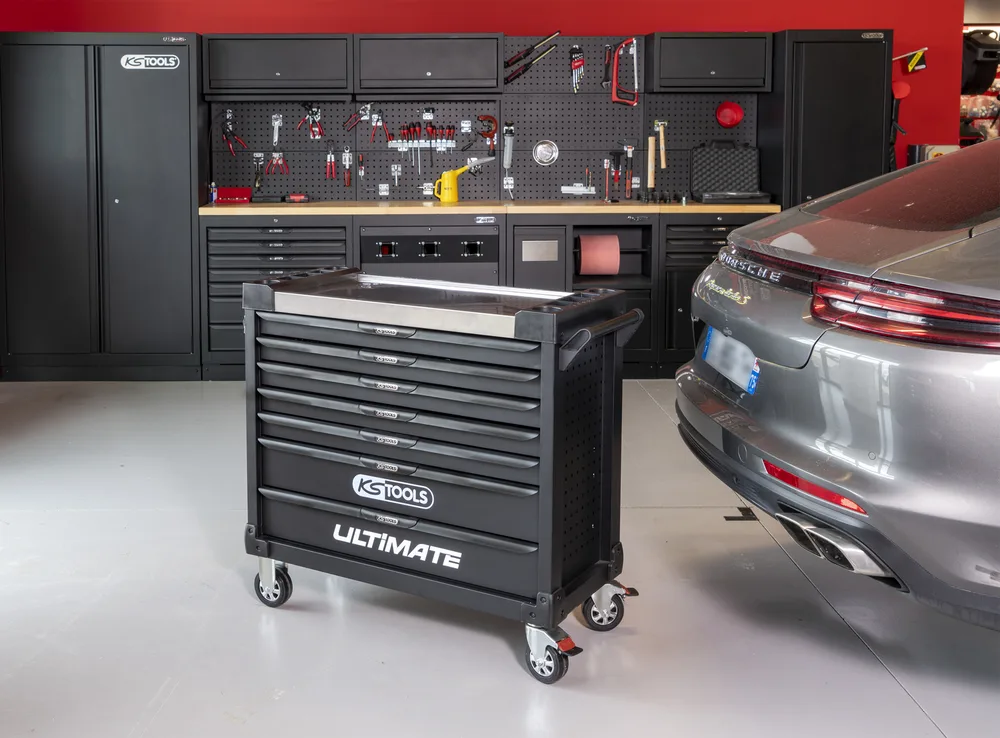 Dielenský vozík ULTIMATE XL s 7 zásuvkami a 428 dielmi náradia KS Tools 825.7427