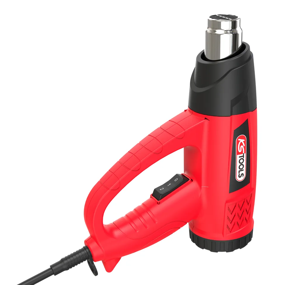 Digitálna teplovzdušná pištoľ s výkonom 2000 W a 4 tryskami KS Tools 960.1180F