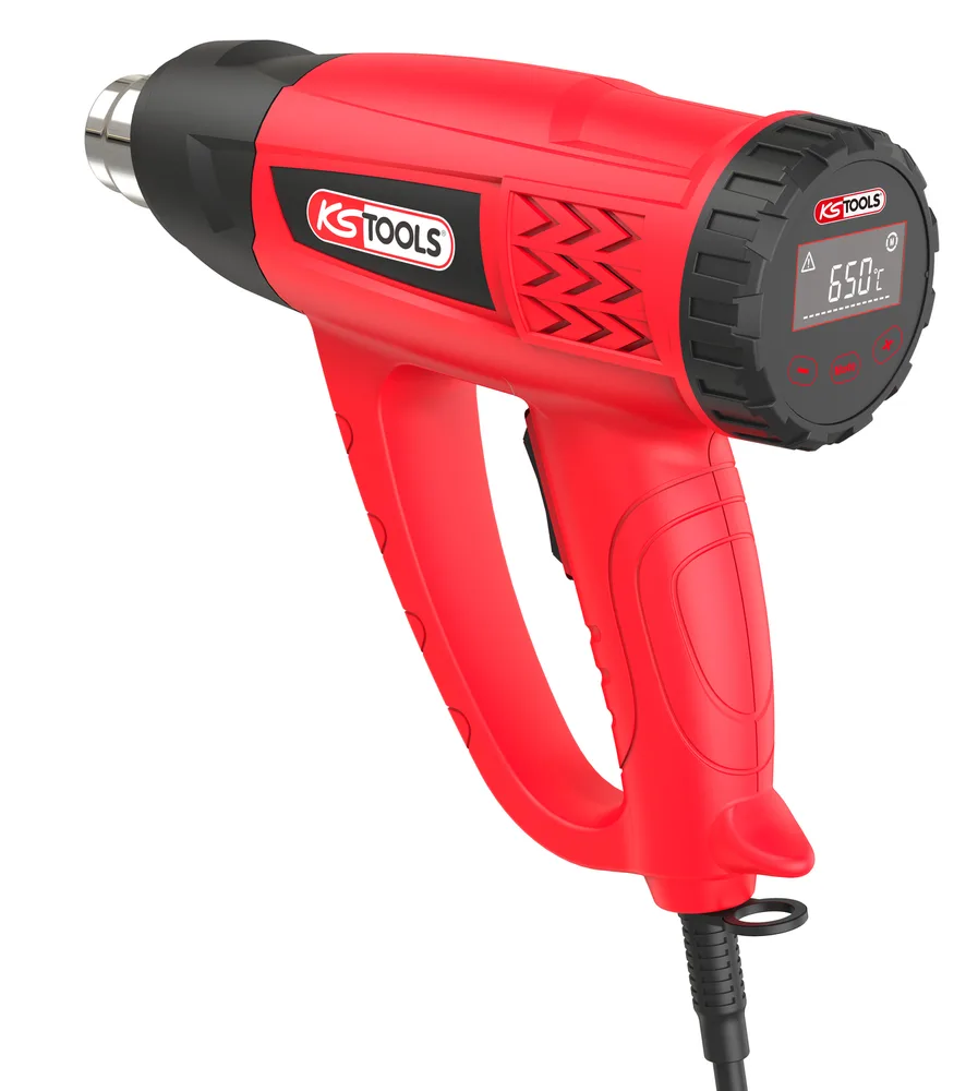 Digitálna teplovzdušná pištoľ s výkonom 2000 W a 4 tryskami KS Tools 960.1180F