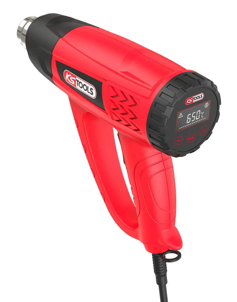 Digitálna teplovzdušná pištoľ s výkonom 2000 W a 4 tryskami KS Tools 960.1180F