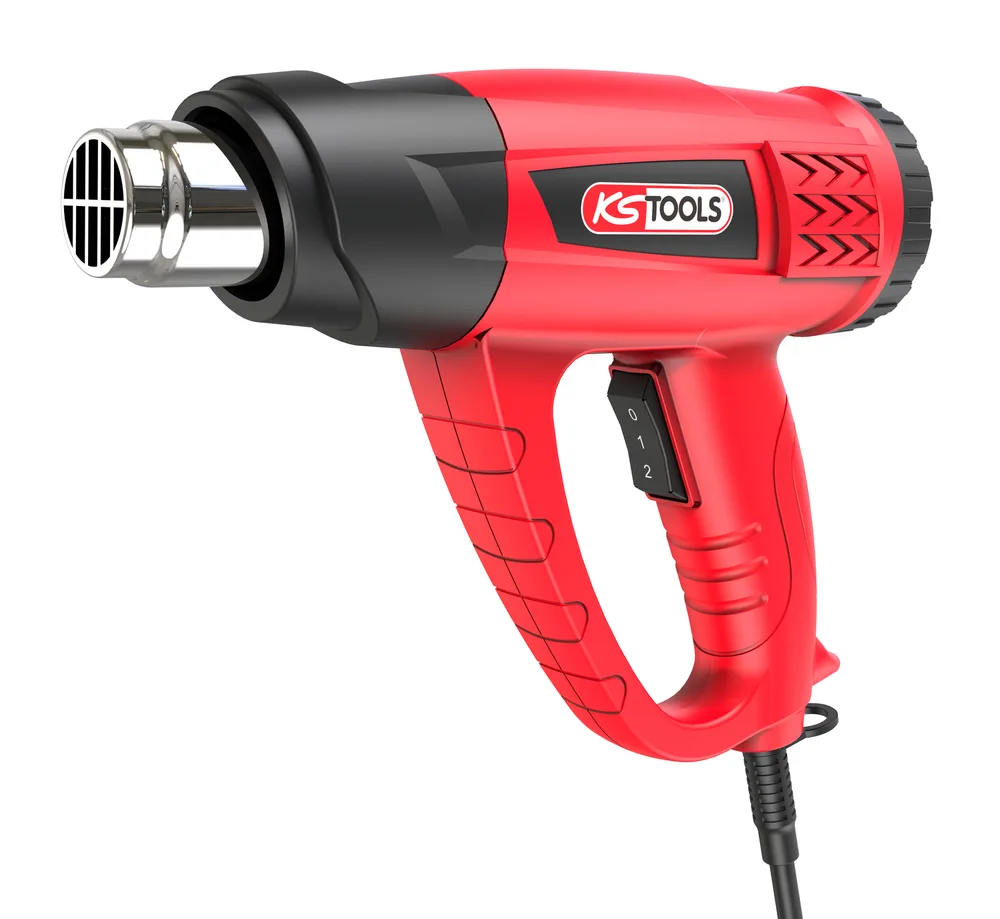 Digitálna teplovzdušná pištoľ s výkonom 2000 W a 4 tryskami KS Tools 960.1180F