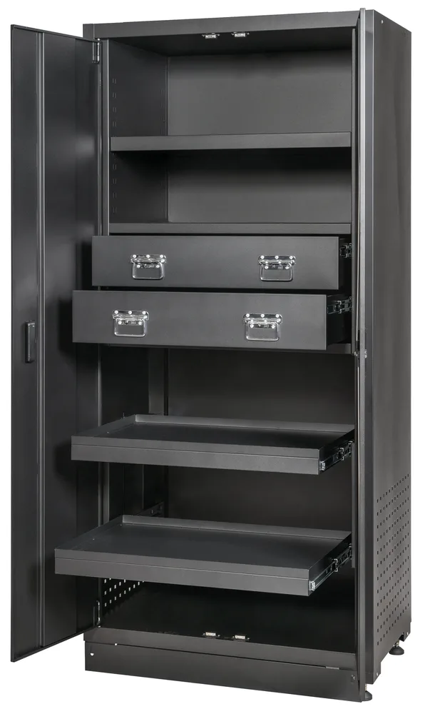 Dvojitá skriňa so zásuvkami a perforovanou spodnou časťou, š. 903 x h. 518 x v. 1950 mm KS Tools 810.8057