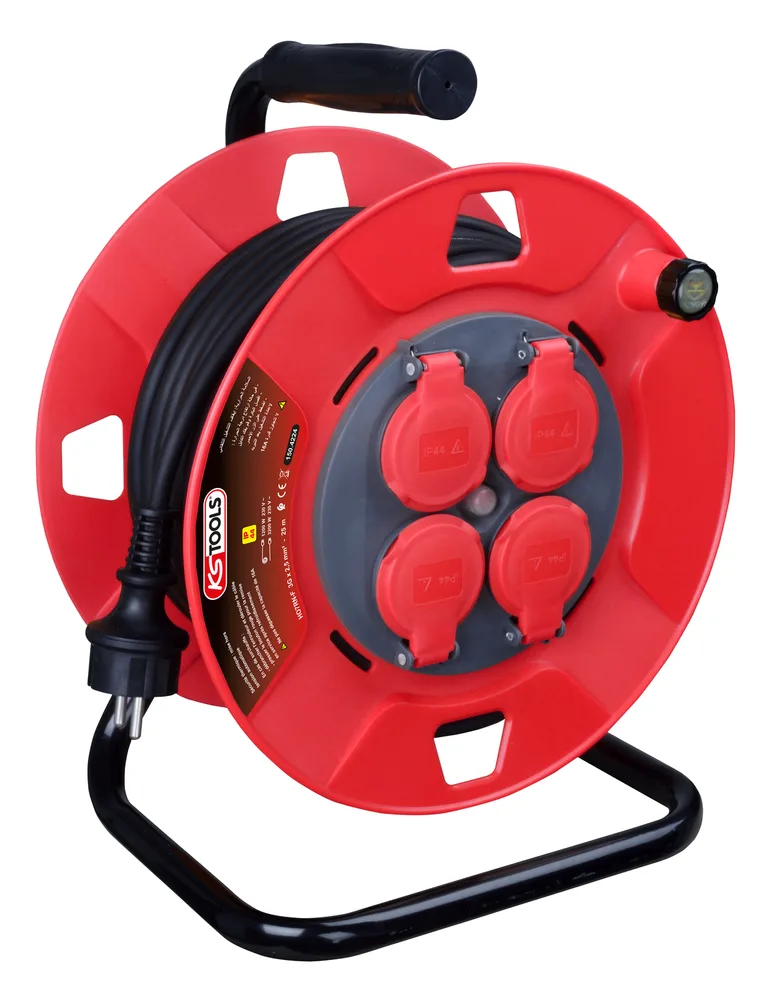 Elektrický navíjací bubon, 3×2,5 mm, 25 m – IP44 KS Tools 150.4224