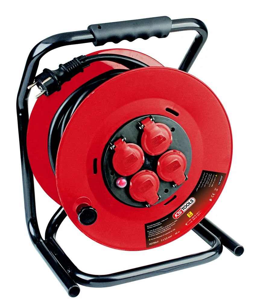 Elektrický navíjací bubon, 3 × 2,5 mm, 40 m – IP44 KS Tools 150.4222F