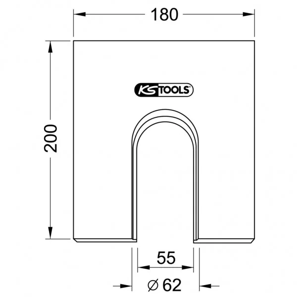 Hranolová doska Ø 62,0 mm KS Tools 700.1739