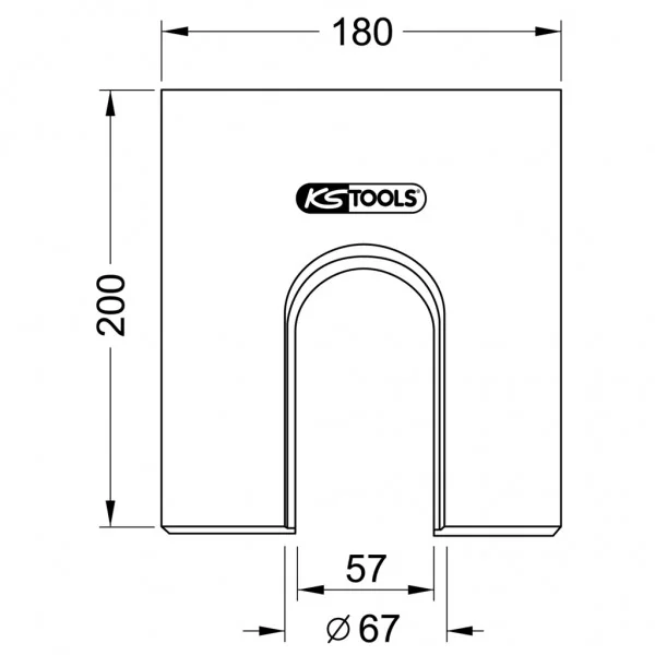 Hranolová doska Ø 67,0 mm KS Tools 700.1742