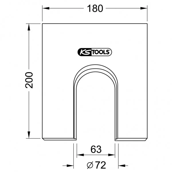 Hranolová doska Ø 72,0 mm KS Tools 700.1743