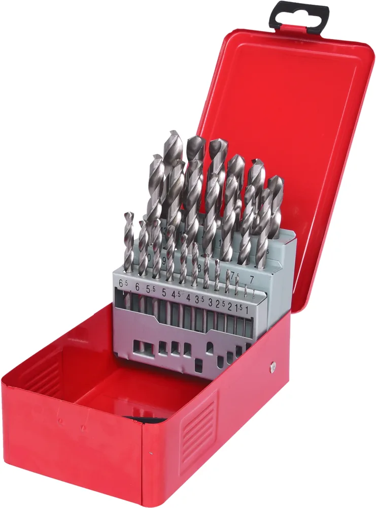 HSS-G súprava špirálových vrtákov, kazeta z oceľového plechu, 25-dielna, 1-13mm KS Tools 330.2613