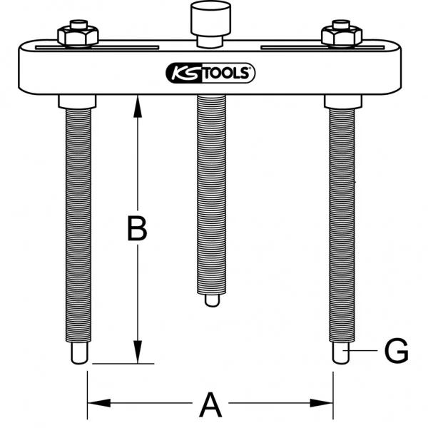 Hydraulické sťahovacie zariadenie pre oddeľovací nôž, 140–435 mm KS Tools 605.0304