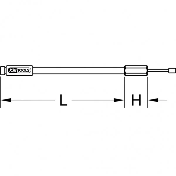 Hydraulické tlačné vreteno, UN 1 1/2" × 16Gx260 mm KS Tools 615.0001