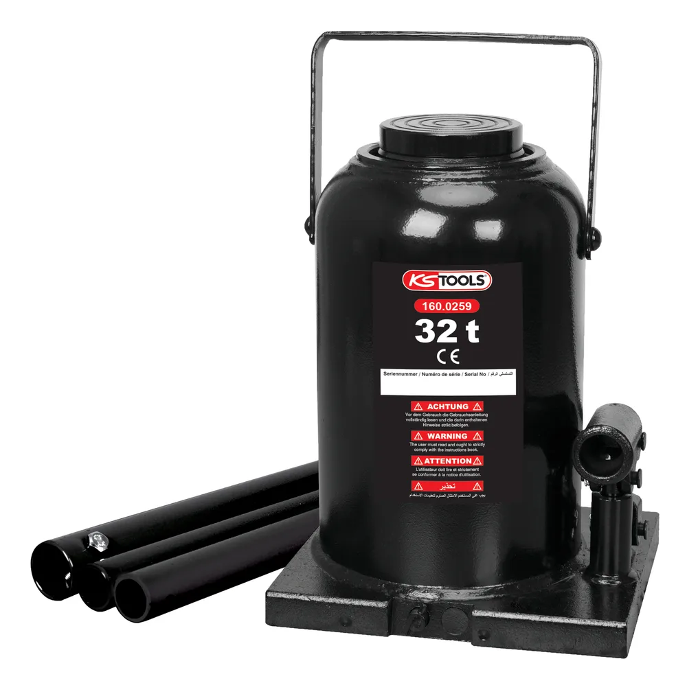 Hydraulický fľaškový zdvihák, nosnosť 32 ton KS Tools 160.0259