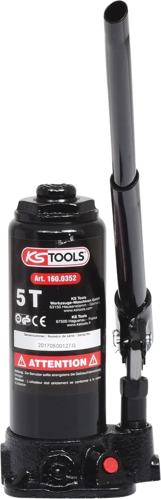 Hydraulický fľaškový zdvihák, nosnosť 5 ton KS Tools 160.0352