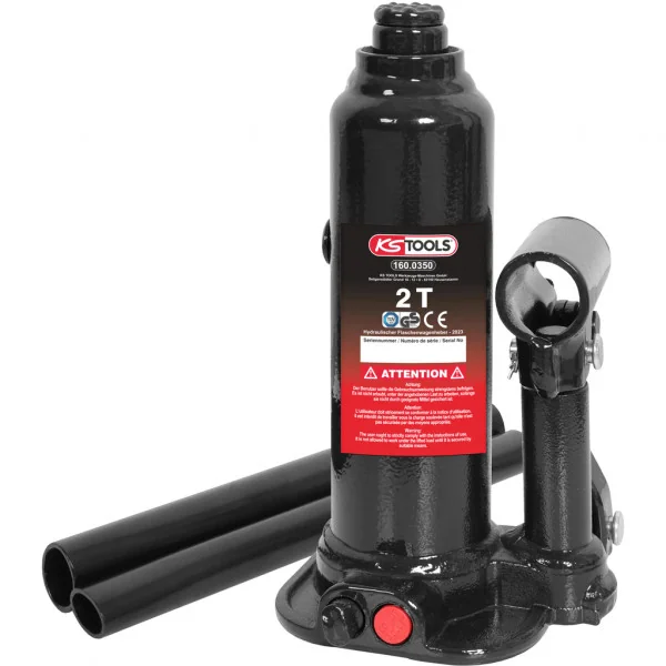 Hydraulický fľaškový zdvihák, nosnosť 50 ton KS Tools 160.0360