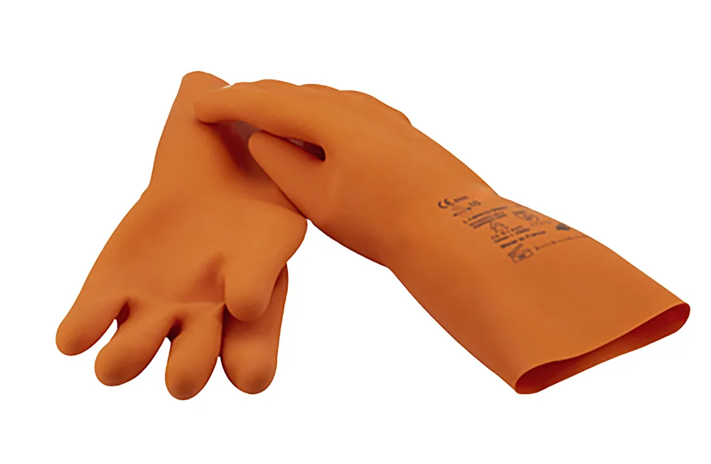 Izolačné rukavice T9 z oranžového prírodného kaučuku s mechanickou ochranou, trieda 0 AZC KS Tools 112.1765