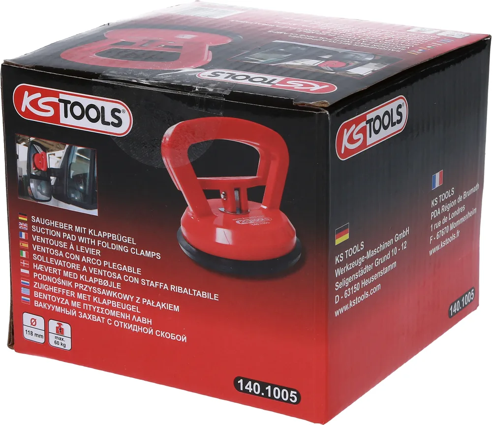 Jednoduchá prísavka, nosnosť 60 kg KS Tools 140.1005
