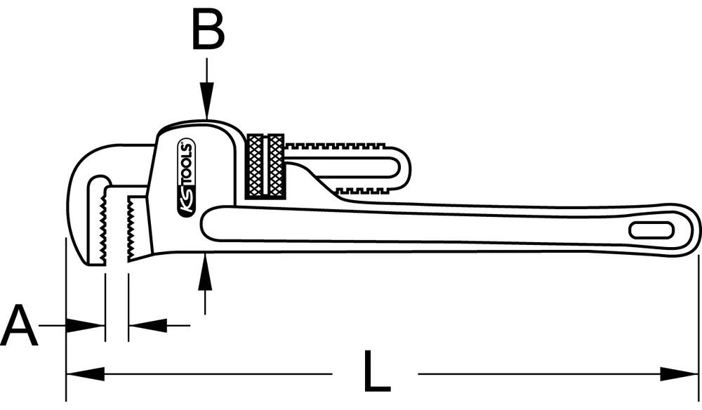 Jednoručné rúrkové kliešte, 1.1/2" KS Tools 114.0014