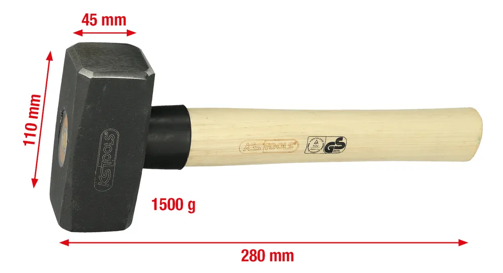 Kladivko s rúčkou z hikórie, 1500 g KS Tools 142.5150