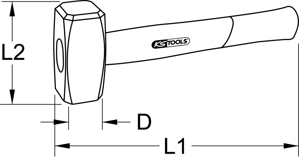 Kladivko s rúčkou z hikórie, 1500 g KS Tools 142.5150