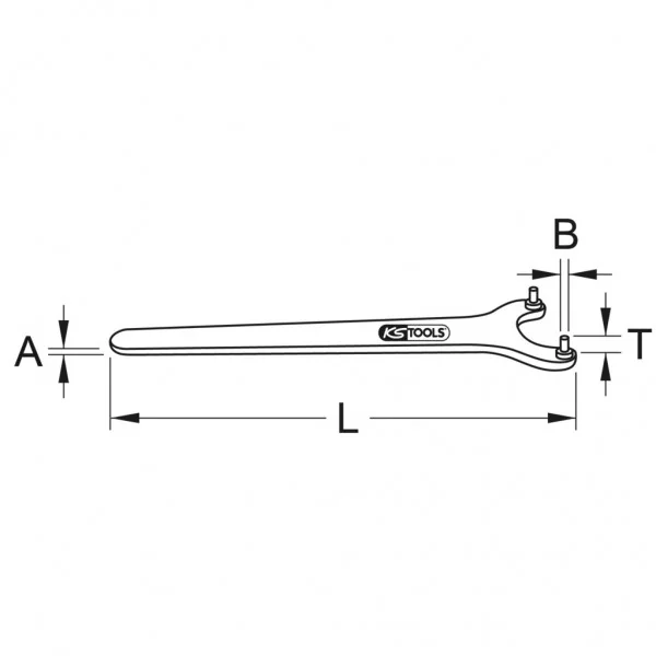 Kĺbový kľúč pre dvojotvorové matice, 125–200 mm KS Tools 517.2378