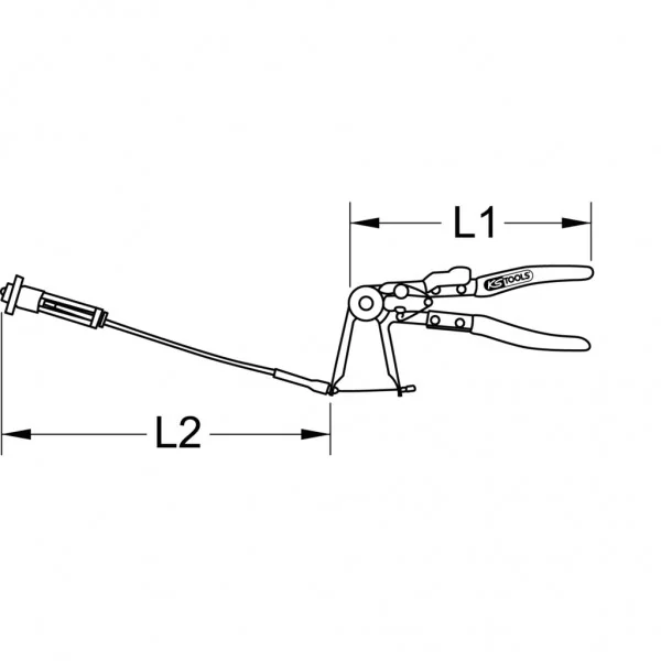 Kliešte na hadicové spoje s lanovodom pre VAG Ø 0–60 mm KS Tools 115.1169