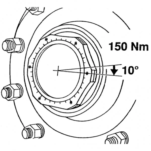 Kľúč na axiálne matice pre SAF, 140 mm KS Tools 450.0110