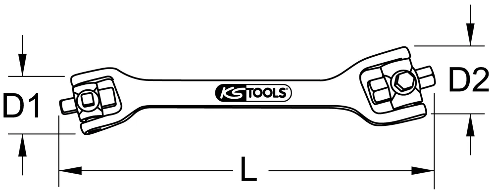 Kľúč na výmenu oleja 8v1, 270 mm KS Tools 150.9302