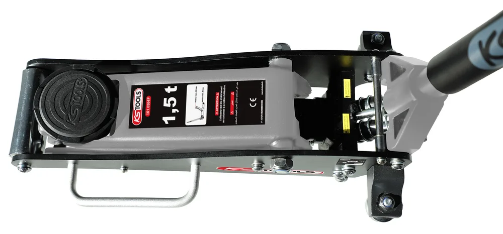 Kompaktný hydraulický zdvihák z hliníka a ocele, nosnosť 1,5 t KS Tools 161.0364F