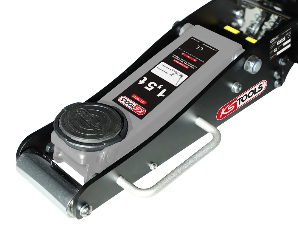 Kompaktný hydraulický zdvihák z hliníka a ocele, nosnosť 1,5 t KS Tools 161.0364F