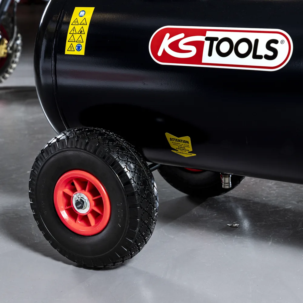 Kompresor s nádržou 100 l – 10 bar – 3 HP – 220 V jednofázový KS Tools 165.0804