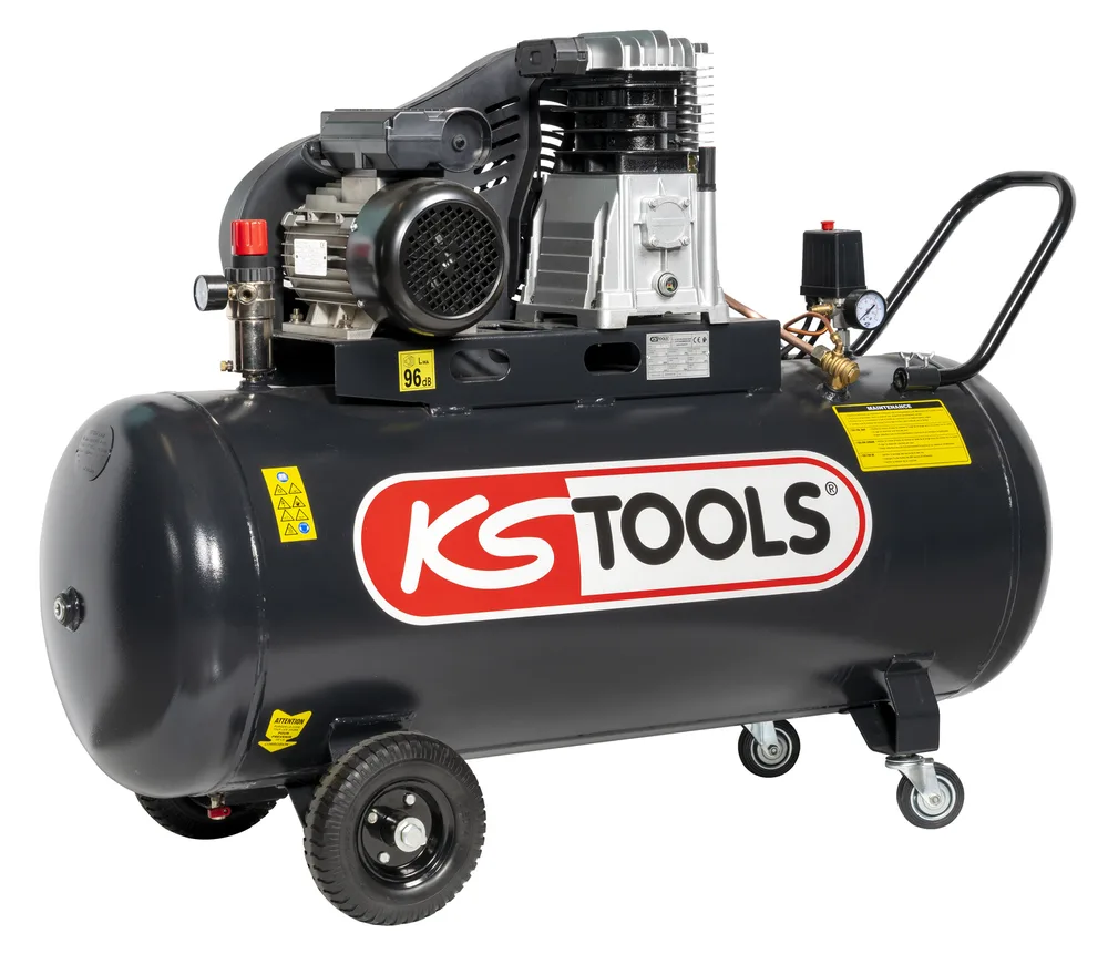 Kompresor s nádržou 200 l – 10 bar – 3 HP – 220 V jednofázový KS Tools 165.0805