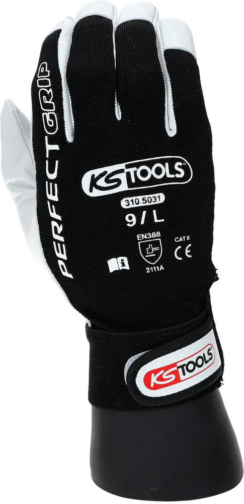 Kožené pracovné rukavice Perfect Grip L, pár KS Tools 310.5031