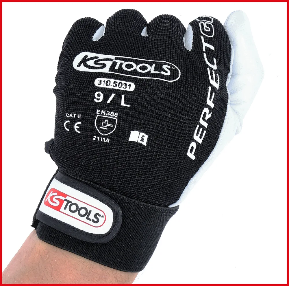 Kožené pracovné rukavice Perfect Grip L, pár KS Tools 310.5031