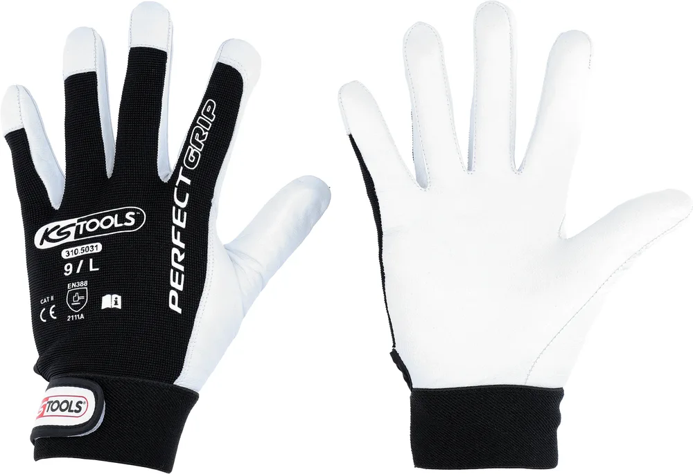 Kožené pracovné rukavice Perfect Grip L, pár KS Tools 310.5031