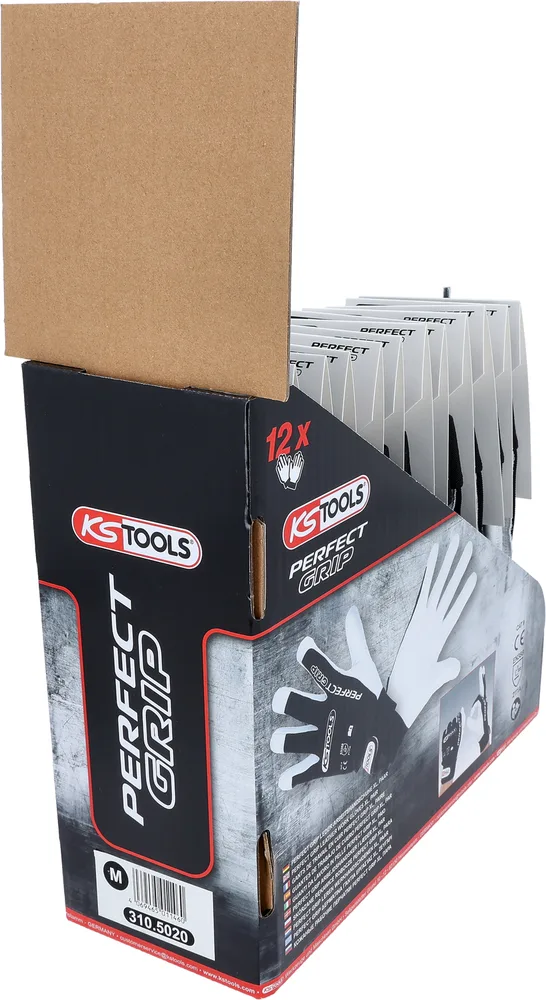 Kožené pracovné rukavice Perfect Grip M, 12 párov KS Tools 310.5020