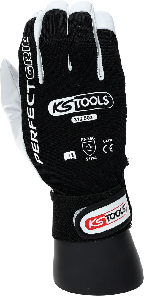 Kožené pracovné rukavice Perfect Grip S, pár KS Tools 310.5011