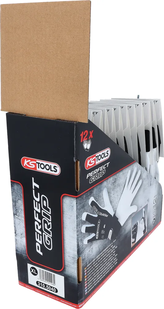 Kožené pracovné rukavice Perfect Grip XL, 12 párov KS Tools 310.5040