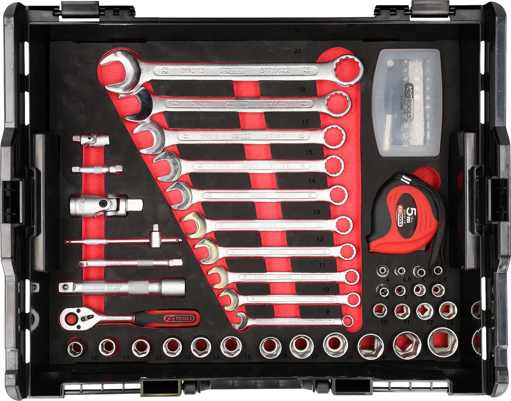 L-BOXX s 1/4"+1/2" súpravou náradia pre elektrikárov, 128-dielna KS Tools 917.6128
