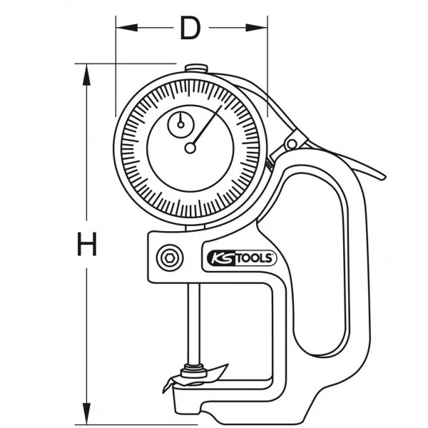 Mechanický hrúbkomer, 0–30 mm KS Tools 300.0624