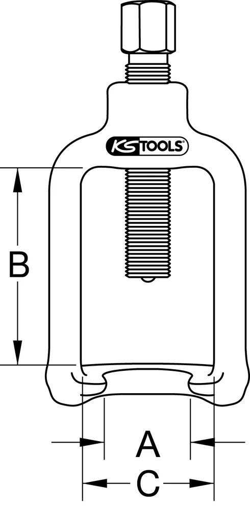 Mechanický univerzálny sťahovák guľových čapov, 45 mm KS Tools 450.0075