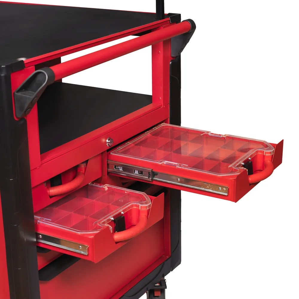 Mobilný pracovný stôl ULTIMATE so 14 zásuvkami, červený KS Tools 809.0014