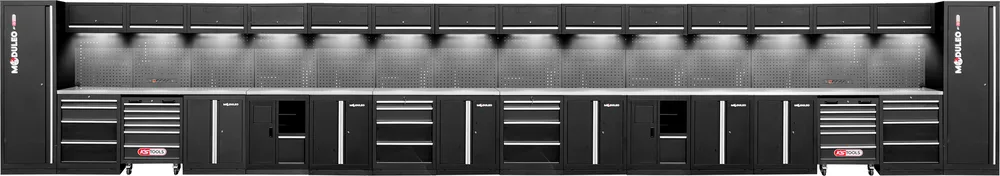 MODULEO Dielenský skriňový systém, rovný, 10720 x 500 mm KS Tools 866.6320