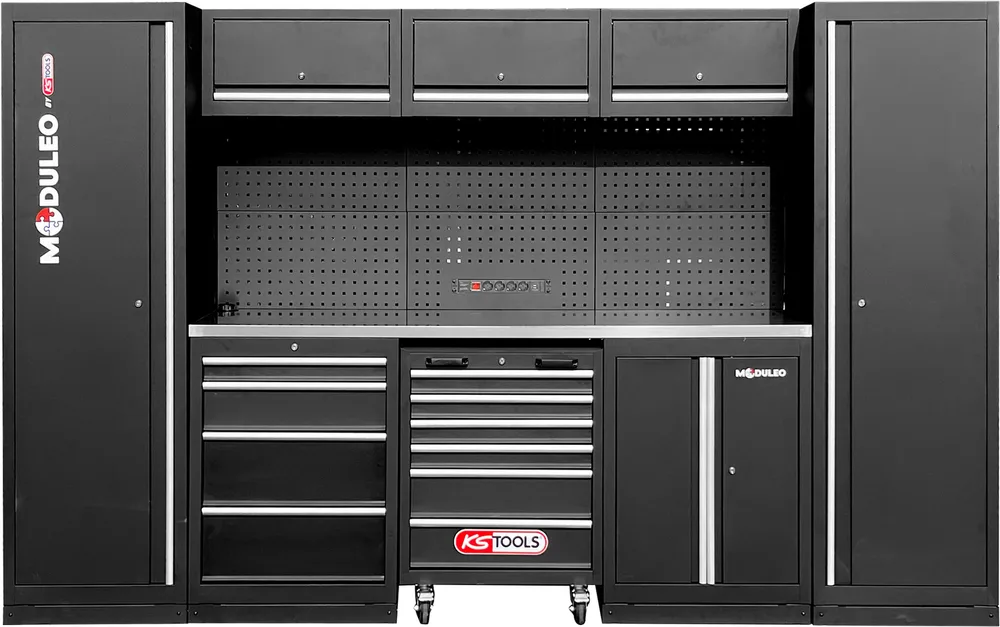 MODULEO Dielenský skriňový systém, rovný, 3240 x 500 mm KS Tools 866.6205